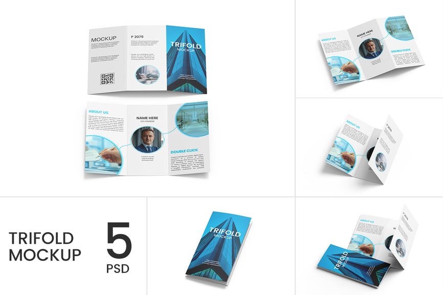 多用途三折小册子模型