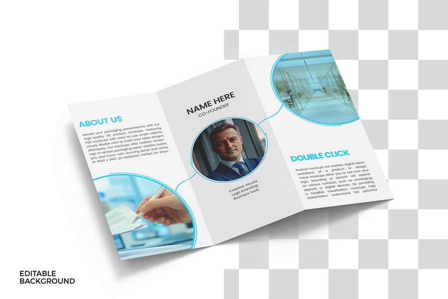 多用途三折小册子模型