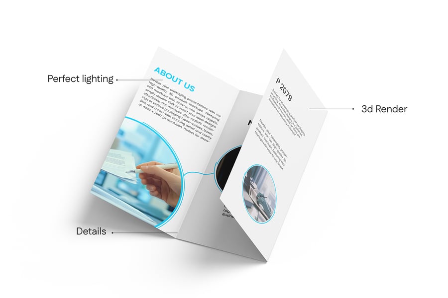 多用途三折小册子模型