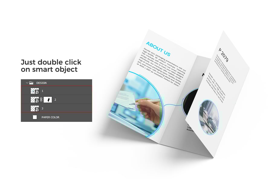 多用途三折小册子模型