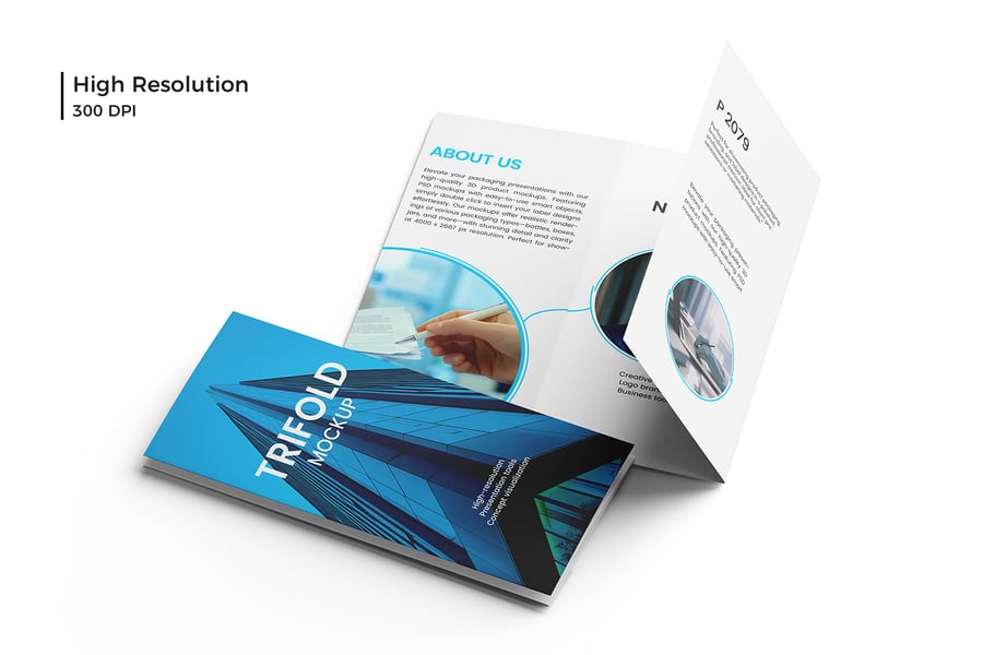 多用途三折小册子模型