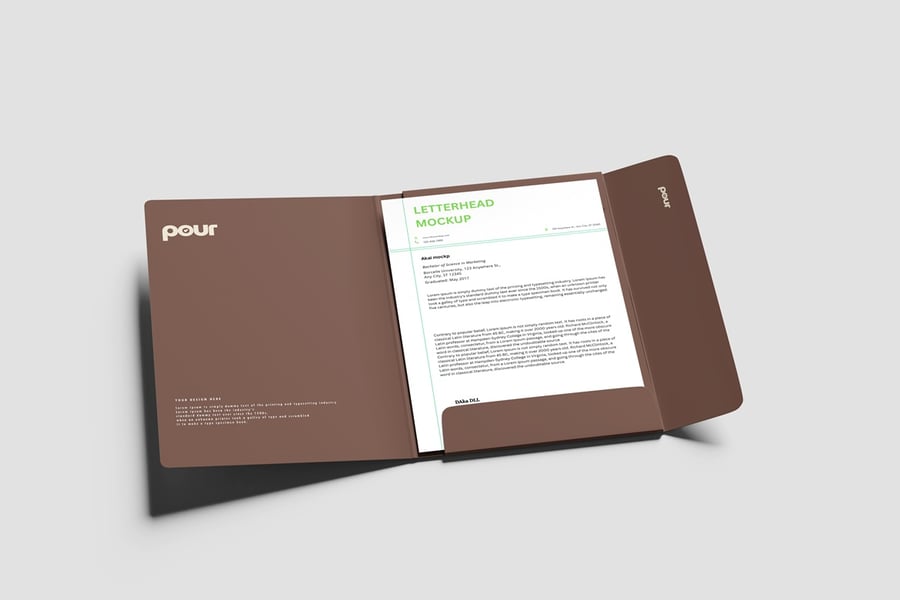 带信头样机的 A4 文件夹