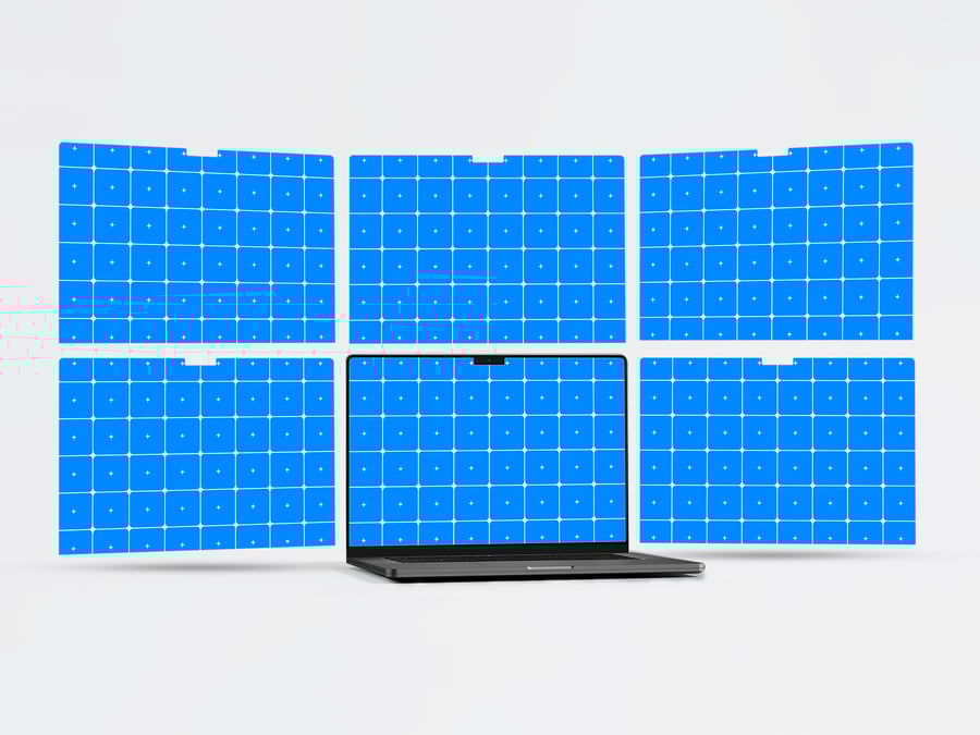 多屏 MacBook 模型集