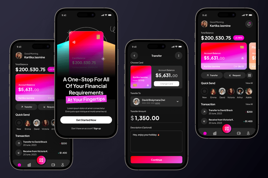 金融与支付移动应用程序 UI 套件