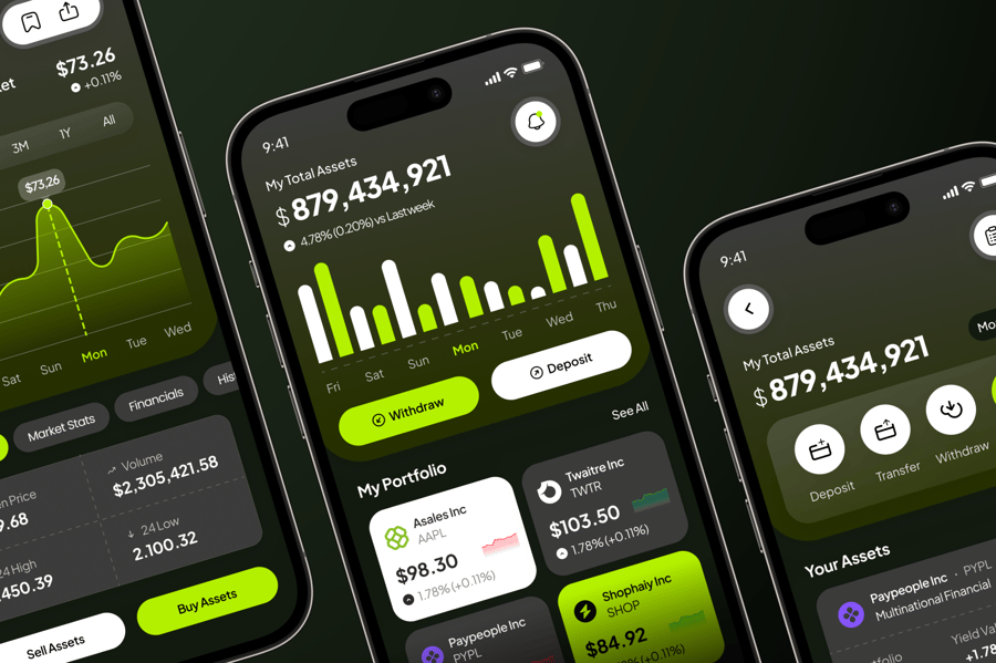 AllyFlow – 投资应用程序移动 UI 套件