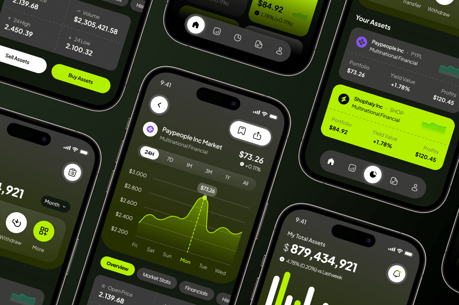AllyFlow – 投资应用程序移动 UI 套件