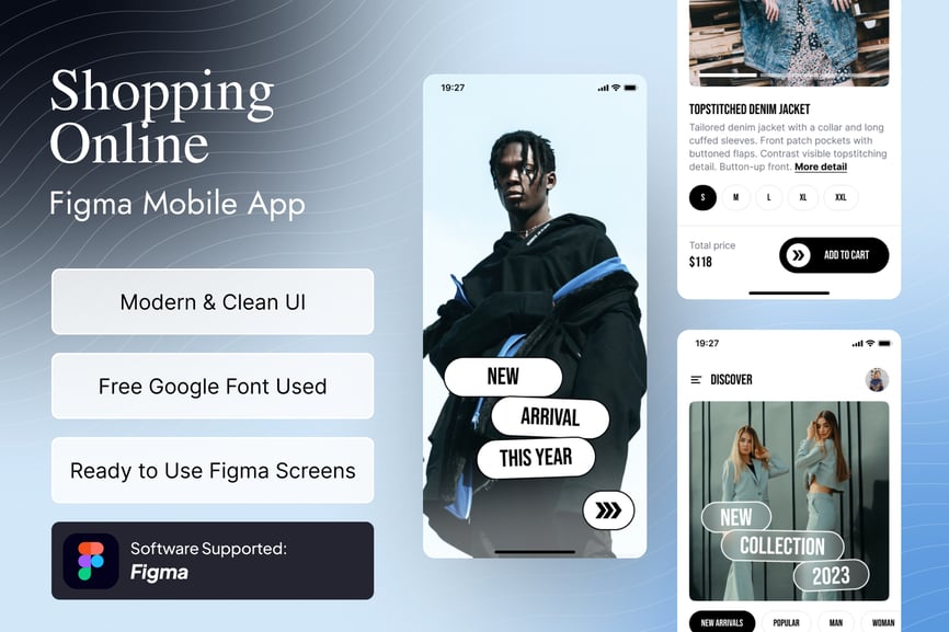 在线购物 Figma 移动应用程序模板