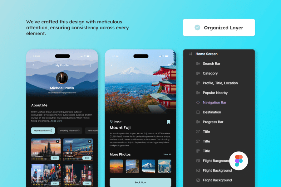 FlightFinder – 旅行和预订移动应用程序