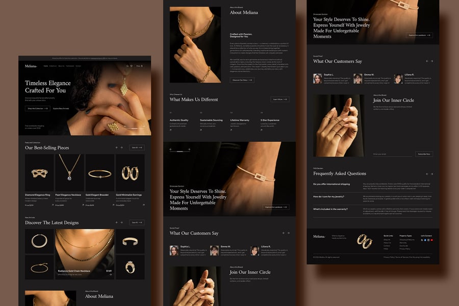 Meliana – 奢华珠宝登陆页面