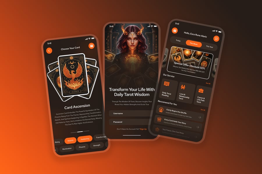 占星术和塔罗牌应用程序 UI 套件