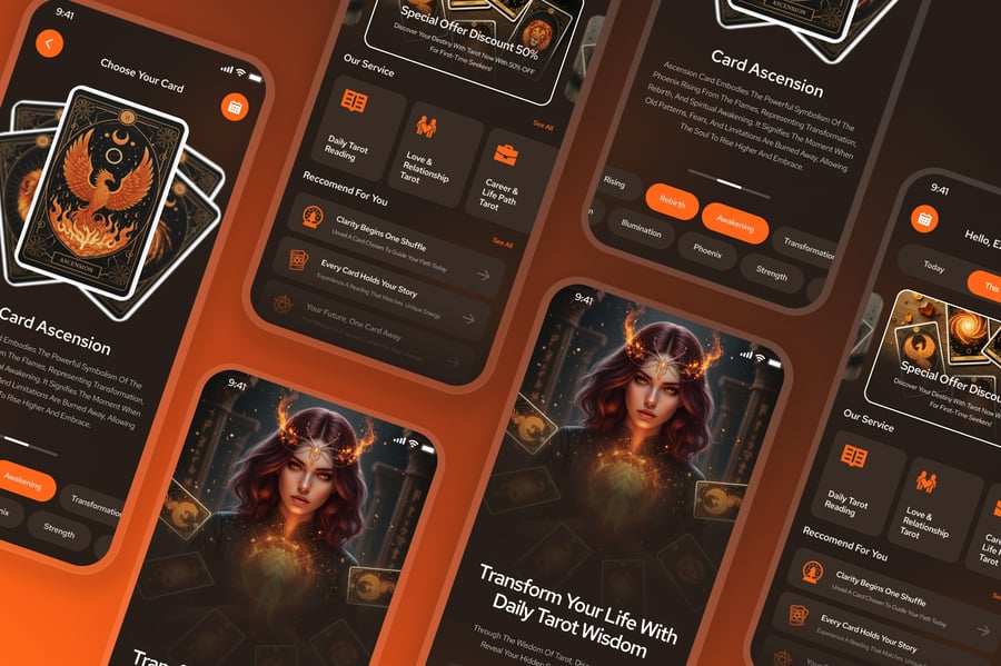 占星术和塔罗牌应用程序 UI 套件