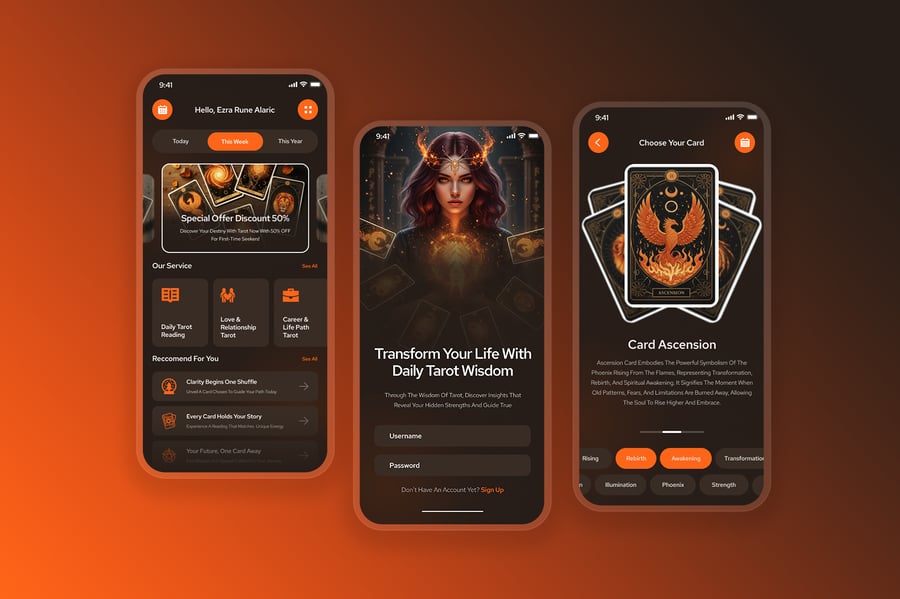 占星术和塔罗牌应用程序 UI 套件