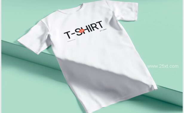 免费的圆领T恤短袖定制设计展示psd样机素材