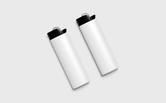 国外齿轮打火机提案效果图展示VI智能贴图文创样机