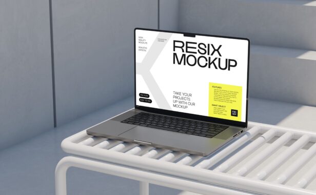 现代极简品牌VI手机电脑帆布袋文创信封样机