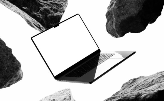 工业风零重力悬浮IPhone手机平板电脑屏幕APP界面样机