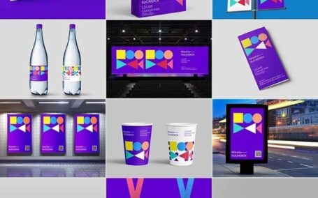 紫色高级VI贴图样机