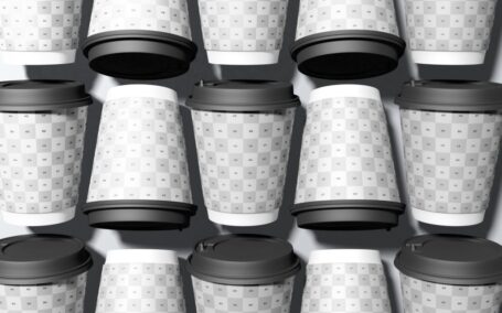 咖啡奶茶饮品外卖纸杯小杯包装样机