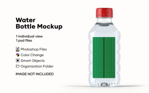 矿泉水酒水饮料瓶包装PSD模型