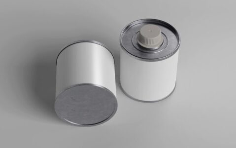 铝罐锡罐铁罐油漆啤酒罐子包装样机设计