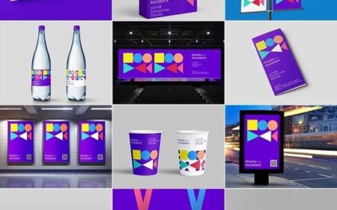 紫色高级VI贴图样机