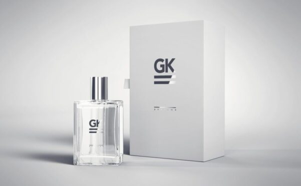 高端化妆品品牌香水玻璃瓶包装盒样机