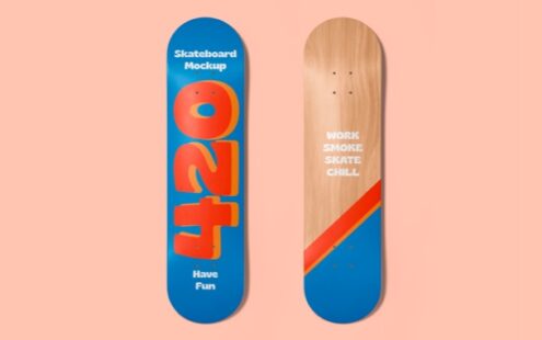 超级酷炫的滑板模型样机素材