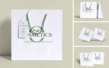 超绝好用简约的纸袋 PSD 模型样机