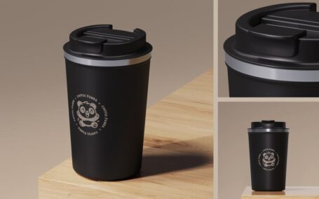 可重复使用的高分辨率杯子盖子 PSD 样机素材