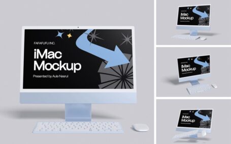 超绝高分辨率 iMac 电脑 PSD 样机