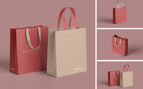 简约购物袋PSD样机模型素材