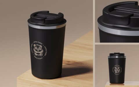 可重复使用的高分辨率杯子盖子 PSD 样机素材