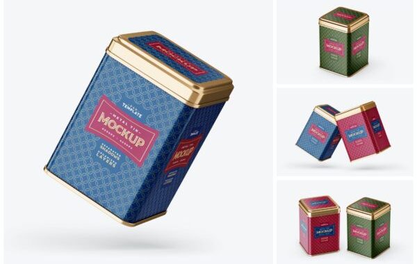 超绝方形铁罐子 PSD 样机素材