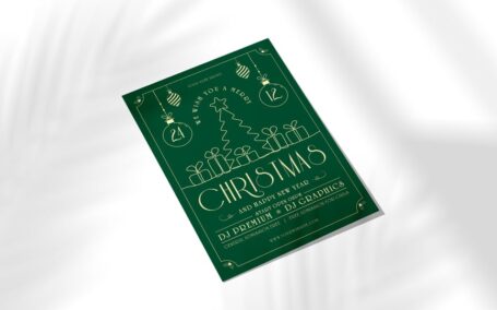 圣诞快乐传单模板海报模板 (PSD)