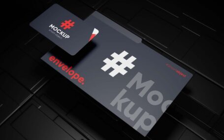 名片和信封模型样机 (PSD)
