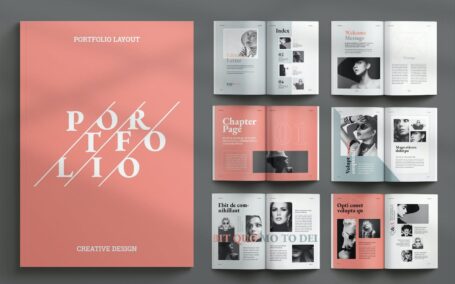 现代作品集模板 (INDD)