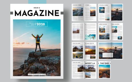 极简主义杂志设计排版 (INDD)