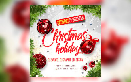 圣诞快乐传单 (PSD)