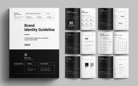 品牌识别指南设计布局模板 (INDD)