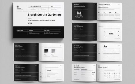 品牌识别指南景观模板 (INDD)