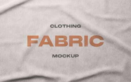 面料徽标LOGO模型样机 (PSD)