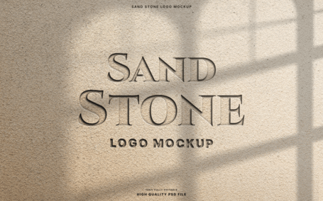 砂石LOGO徽标模型样机 (PSD)