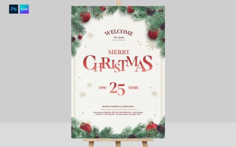 圣诞节海报模板 (PSD)