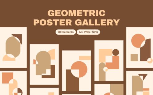 几何海报画廊收藏 (AI,PNG,SVG)