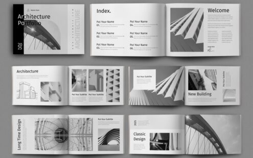 建筑组合设计画册模版 (INDD)