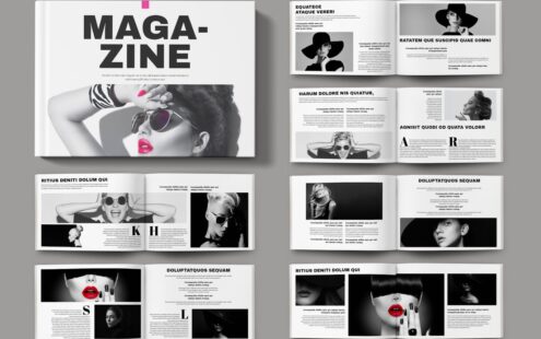 杂志版面景观 (INDD)