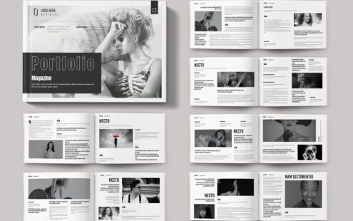 作品集杂志布局景观 (INDD)