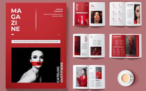 简单的杂志排版设计 (INDD)