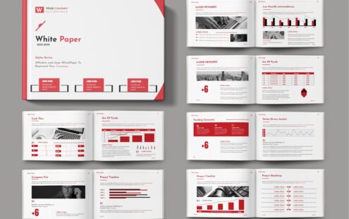 白皮书画册设计模版 (INDD)