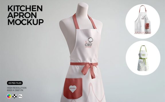 厨房围裙模型与人台模型样机 (PSD)